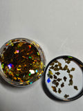 Fish gold glitter shape