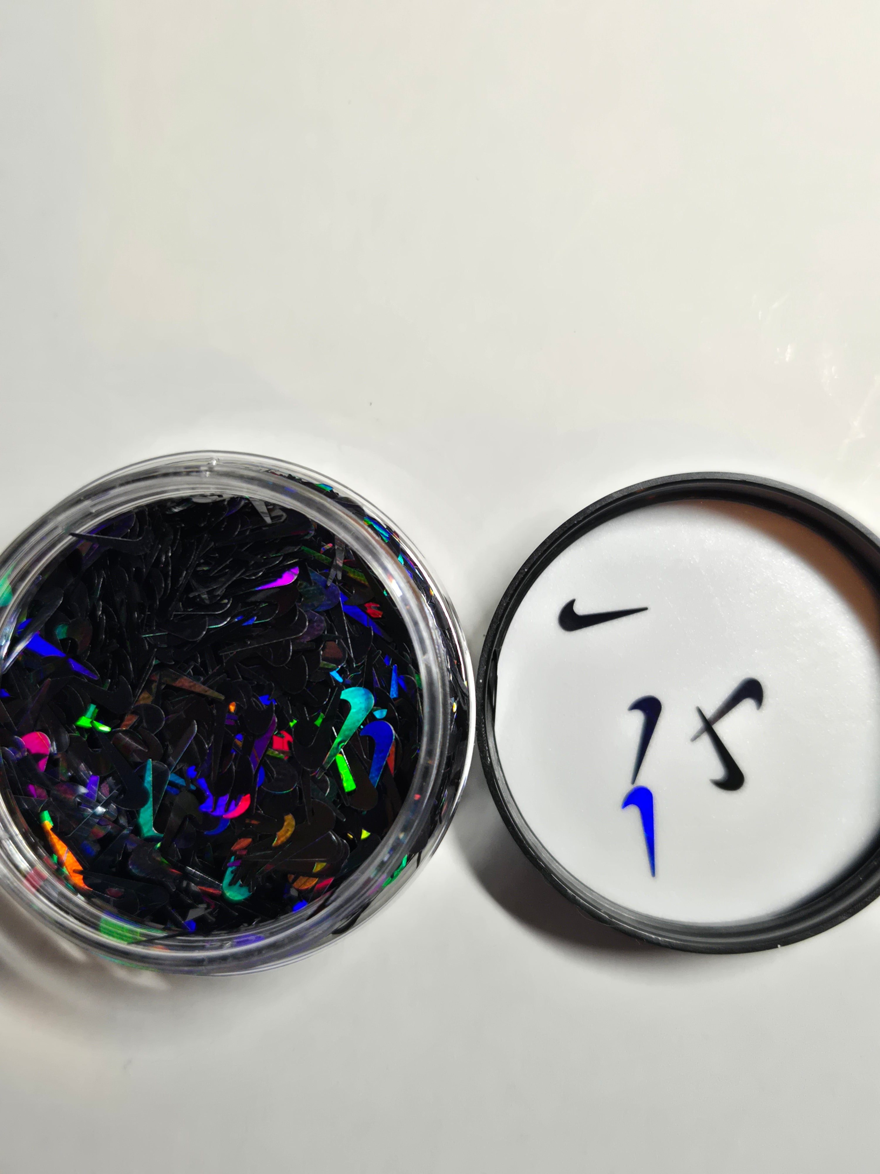 NIKE black glitter shape