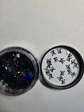 Lv black glitter shape