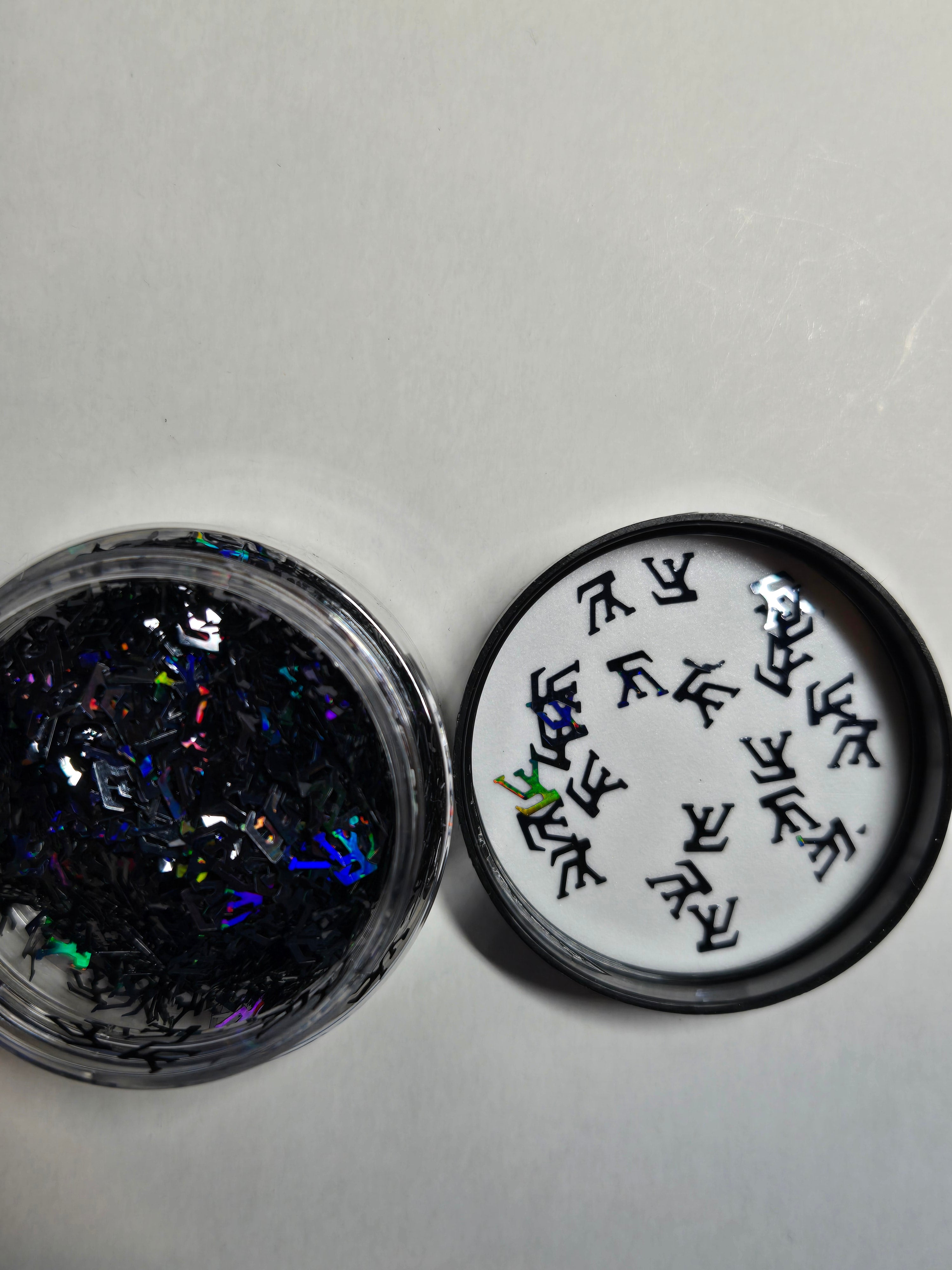 Lv black glitter shape
