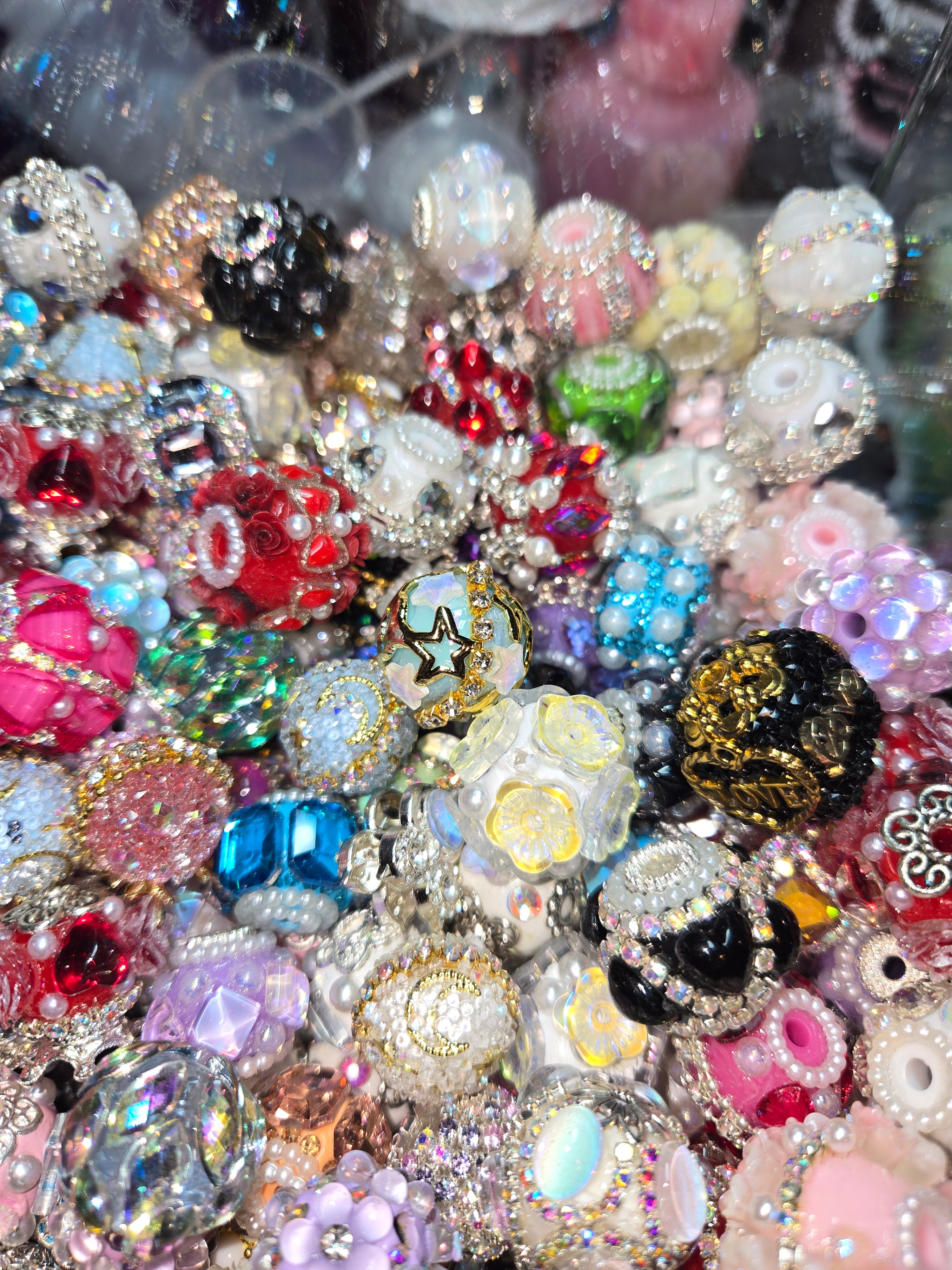 Fancy beads mixed